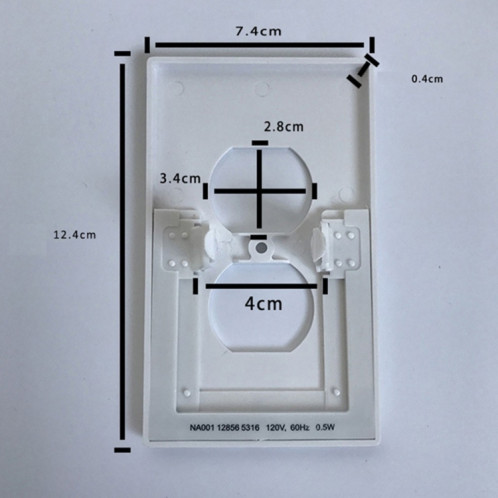 0.5W 110V Night Angel Square Plug Socket Sensor Night Light, Mini veilleuse à induction de mouvement du corps humain à lumière blanche SH178B1764-08