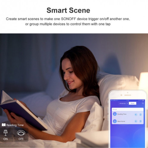 Sonoff T1 Touch 86mm 1 voie 1 voie Interrupteur mural en verre trempé Interrupteur tactile Smart Home, compatible avec Alexa et Google Home, CA 90V-250V 2A, SH0357318-010