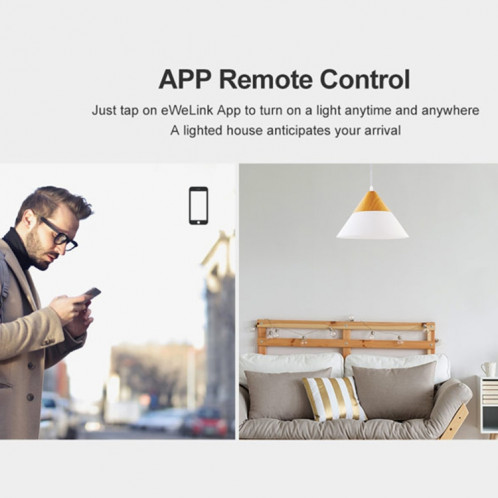 Sonoff T1 Touch 86mm 1 voie 1 voie Interrupteur mural en verre trempé Interrupteur tactile Smart Home, compatible avec Alexa et Google Home, CA 90V-250V 2A, SH0357318-010