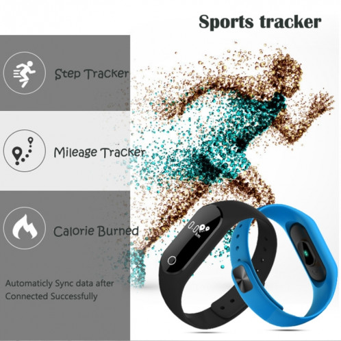 TLW25 Bracelet Bluetooth à écran OLED de 0,42 pouce, IP66 étanche, moniteur de fréquence cardiaque de soutien / podomètre / rappel d'appels / moniteur de sommeil / rappel sédentaire / alarme / capture à SH372L963-011