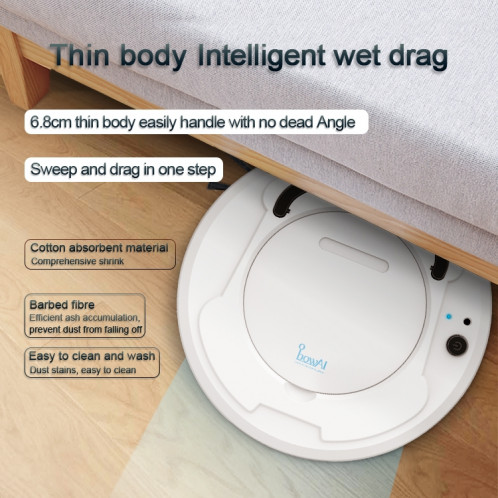 Robot aspirateur domestique intelligent à grande aspiration 1800Pa SH380H1851-012