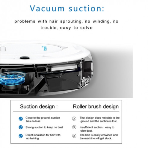 Robot aspirateur domestique intelligent à grande aspiration 1800Pa SH380H1851-012