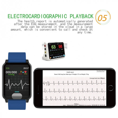 E04 Montre intelligente à écran couleur IPS de 1,3 pouces IP67 étanche, bracelet en TPU, rappel d'appel d'assistance / surveillance de la fréquence cardiaque / surveillance de la pression artérielle / soins SH542B1018-021