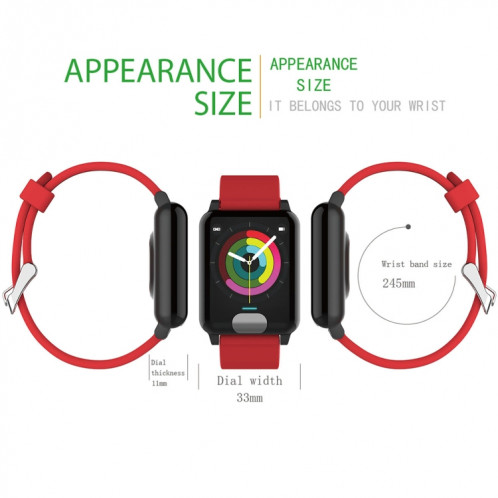 E04 Montre intelligente à écran couleur IPS de 1,3 pouces IP67 étanche, bracelet en TPU, rappel d'appel d'assistance / surveillance de la fréquence cardiaque / surveillance de la pression artérielle / soins SH542B1018-021