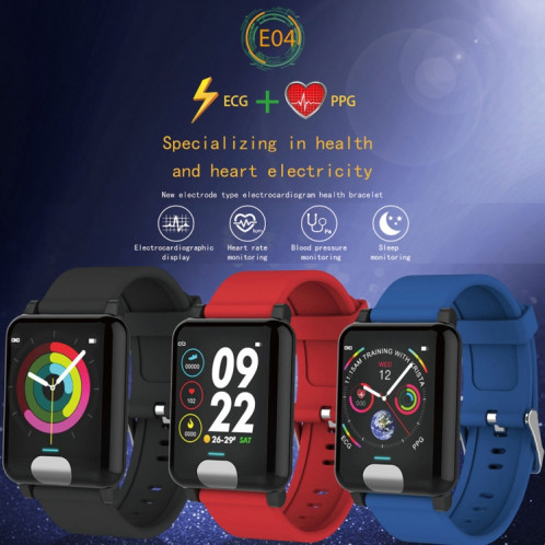 E04 Montre intelligente à écran couleur IPS de 1,3 pouces IP67 étanche, bracelet en TPU, rappel d'appel d'assistance / surveillance de la fréquence cardiaque / surveillance de la pression artérielle / soins SH542L812-021