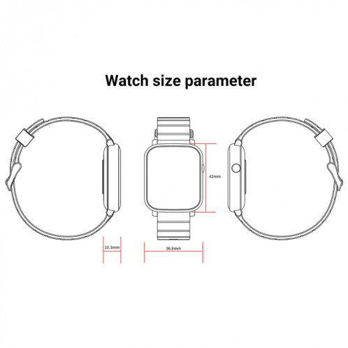SMA-F1 1.3 pouces TFT écran tactile complet IP68 montre de sport intelligente étanche, prise en charge de la fréquence cardiaque dynamique, de la pression artérielle et de la détection du sommeil / Bluetooth / SH615B1099-012