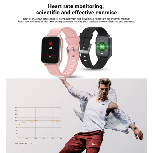 SMA-F1 1.3 pouces TFT écran tactile complet IP68 montre de sport intelligente étanche, prend en charge la fréquence cardiaque dynamique, la pression artérielle et la détection du sommeil / Bluetooth / réveil / SH15SH1216-012