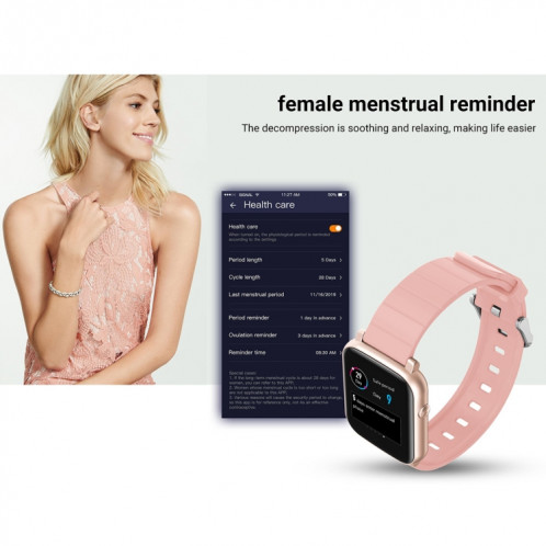 SMA-F1 1.3 pouces TFT écran tactile complet IP68 montre de sport intelligente étanche, prise en charge de la fréquence cardiaque dynamique, de la pression artérielle et de la détection du sommeil / Bluetooth / SH615B1099-012