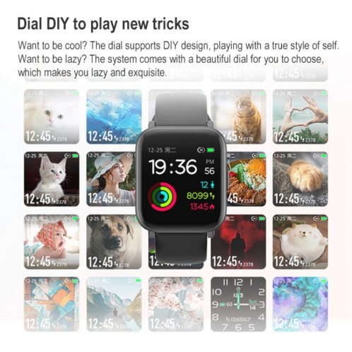 CS201 Sports de mode IP68 Smart Bluetooth Smart Watch, Soutenir la surveillance de la fréquence cardiaque et la surveillance de l'oxygène sanguin et la surveillance du sommeil et la surveillance des exercices (bleu) SH740L207-07