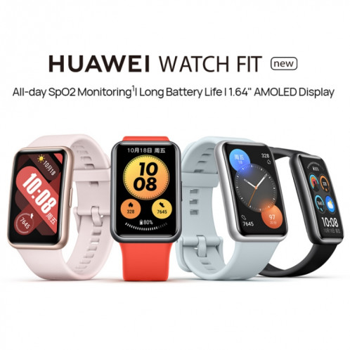 Original Huawei Watch Fit New Smart Sports Watch (Fampleur rouge) (rouge) SH758R1478-017