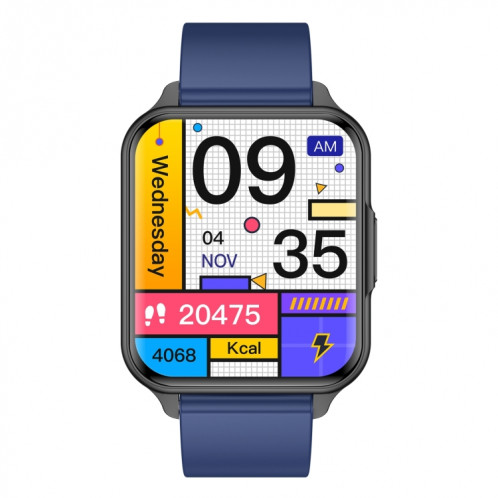 Q26 Pro Montre intelligente étanche IP68 de 1,83 pouces, prend en charge la surveillance de la température corporelle / la fréquence cardiaque / l'oxygène sanguin / la surveillance de la pression artérielle (bleu) SH837L581-018