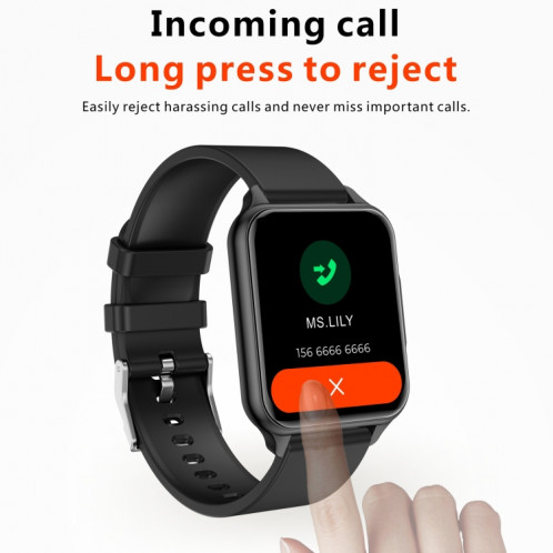 Q26 Pro Montre intelligente étanche IP68 de 1,83 pouces, prend en charge la surveillance de la température corporelle / la fréquence cardiaque / l'oxygène sanguin / la surveillance de la pression artérielle (bleu) SH837L581-018