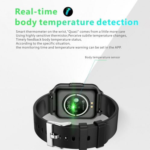 Q26 Pro Montre intelligente étanche IP68 de 1,83 pouces, prend en charge la surveillance de la température corporelle / la fréquence cardiaque / l'oxygène sanguin / la surveillance de la pression artérielle (bleu) SH837L581-018