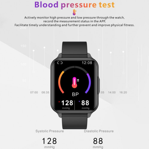 Q26 Pro Montre intelligente étanche IP68 de 1,83 pouces, prend en charge la surveillance de la température corporelle / la fréquence cardiaque / l'oxygène sanguin / la surveillance de la pression artérielle (bleu) SH837L581-018
