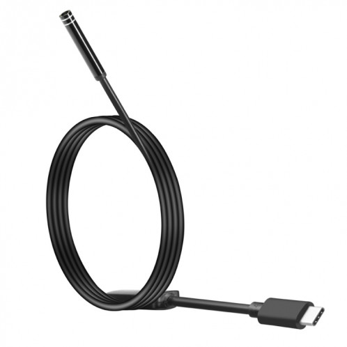 Caméra d'inspection à tube de serpent étanche IP67 à endoscope USB-C / Type-C avec 8 LED et adaptateur USB, longueur: 1 m, diamètre de l'objectif: 5,5 mm SH08401495-010