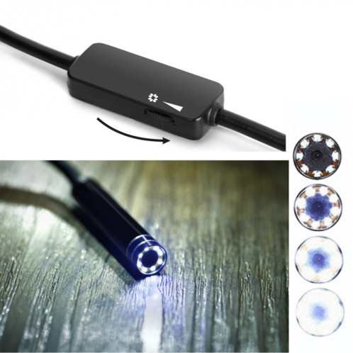 Caméra d'inspection à tube de serpent étanche IP67 à endoscope USB-C / Type-C avec 8 LED et adaptateur USB, longueur: 1 m, diamètre de l'objectif: 5,5 mm SH08401495-010