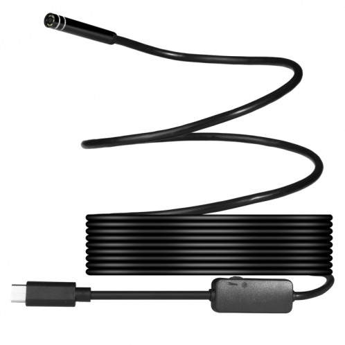 Caméra d'inspection à tube de serpent étanche IP67 à endoscope USB-C / Type-C avec 8 LED et adaptateur USB, longueur: 3 m, diamètre de l'objectif: 5,5 mm SH08411706-010