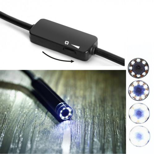 Caméra d'inspection à tube de serpent étanche IP67 à endoscope USB-C / Type-C avec 8 LED et adaptateur USB, longueur: 3 m, diamètre de l'objectif: 5,5 mm SH08411706-010