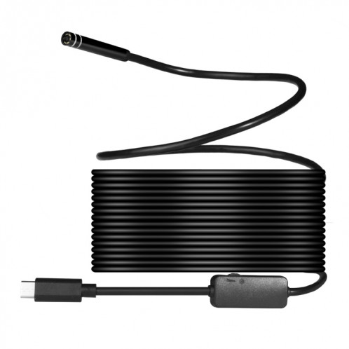 Caméra d'inspection à tube de serpent étanche IP67 à endoscope USB-C / Type-C avec 8 LED et adaptateur USB, longueur: 10 m, diamètre de l'objectif: 7 mm SH08491666-010