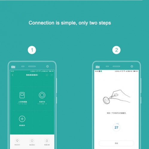 Commutateur sans fil intelligent d'origine de Xiaomi mini pour les dispositifs de suite à la maison futés de Xiaomi ,, avec l'utilisation de passerelle multifonctionnelle de Xiaomi (CA1001) SC10051496-030