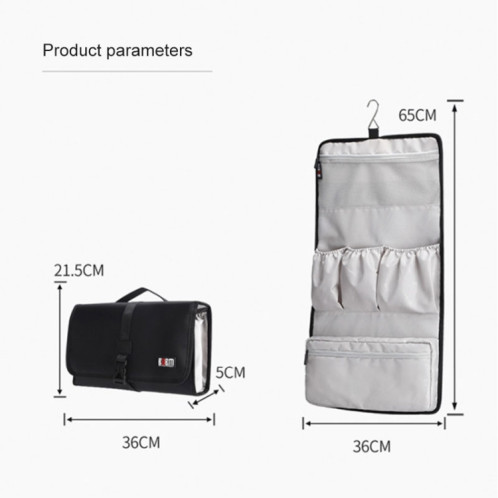 BUBM JFQ-T Sac de rangement en nylon à suspension portable pour bigoudi Dyson (noir) SB242B610-09
