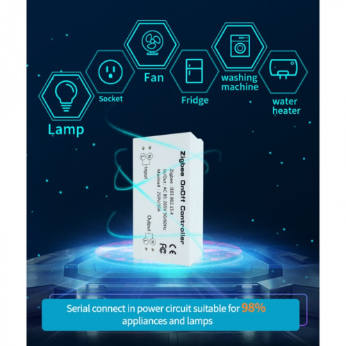 Contrôleur de commutateur sans fil intelligent Zigbee Smart 85-265V 50-60Hz IEEE 802.15.4 SH2211583-014