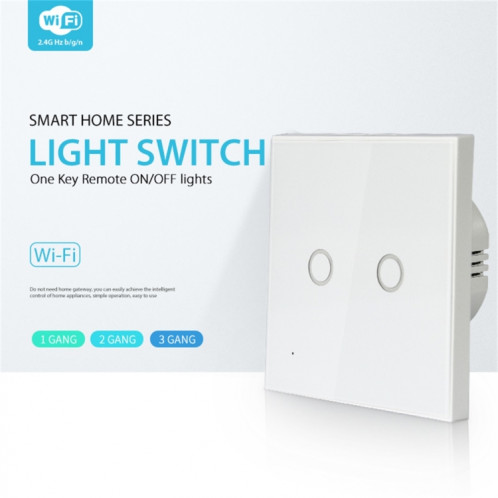 NEO NAS-SC02W Interrupteur de commande de lumière intelligent sans fil dans l’UE, à 2 cellules SN2381408-070