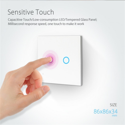 NEO NAS-SC02W Interrupteur de commande de lumière intelligent sans fil dans l’UE, à 2 cellules SN2381408-070