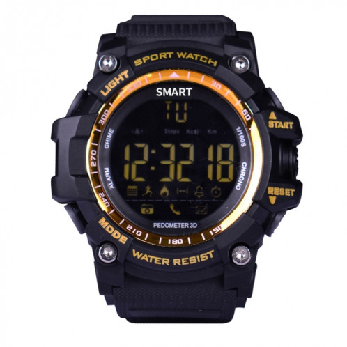 EX16 1.12 pouces FSTN LCD Affichage Angle Plein Sport Montre Smart Watch, IP67 50M Professionnel Imperméable À L'eau, Support Podomètre / Chronomètre / Alarme / Notification Rappel / Notification D'appel / SH675J862-023