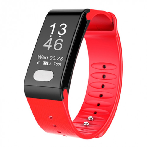 TLW T6 Fitness Tracker 0,96 pouce OLED Bracelet à bracelet à puce, Support Sports Mode / ECG / moniteur de fréquence cardiaque / pression artérielle / moniteur de sommeil (rouge) SH216R1450-011