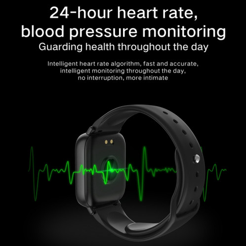 Montre de sport intelligente Q10 Fashion, écran TFT 1,3 pouces, étanche IP67, prise en charge de la fréquence cardiaque / surveillance de la pression artérielle / surveillance du sommeil / rappel sédentaire (noir) SH590B233-020