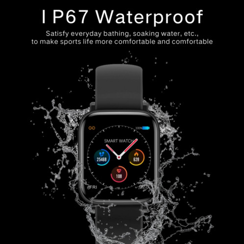 Montre de sport intelligente Q10 Fashion, écran TFT 1,3 pouces, étanche IP67, prise en charge de la fréquence cardiaque / surveillance de la pression artérielle / surveillance du sommeil / rappel sédentaire (noir) SH590B233-020
