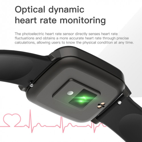 T1 Mesure de la température corporelle Montre de sport intelligente, écran de 1,3 pouces, étanche IP67, prise en charge automatique de la surveillance de la température et de la fréquence cardiaque / surveillance du SH817B943-011