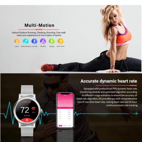 SMA-09 1,3 pouces écran IPS Smart Watch IP54 étanche, appel de soutien / rappel de message / notification des médias sociaux / contrôle de la caméra / surveillance de la veille / rappel de la sédentarité SH200A1314-08