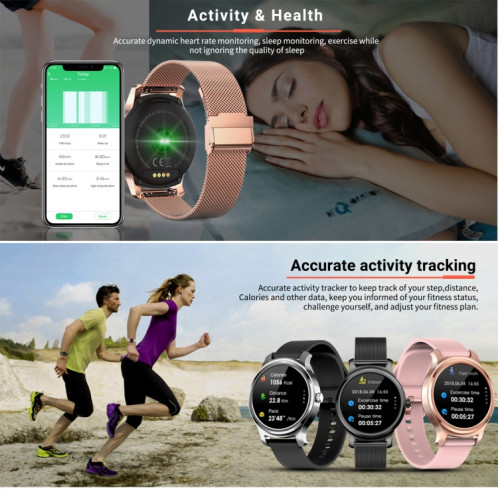 SMA-09 1,3 pouces écran IPS Smart Watch IP54 étanche, appel de soutien / rappel de message / notification des médias sociaux / contrôle de la caméra / surveillance de la veille / rappel de la sédentarité SH200A1314-08