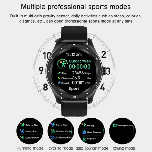 Montre intelligente à écran couleur IPS S6 1,3 pouces, prise en charge de la surveillance de la fréquence cardiaque / surveillance de la pression artérielle / surveillance du sommeil / cycle physiologique féminin SH601G426-014