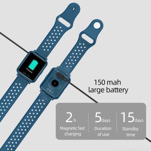 Montre intelligente à écran couleur IPS P8 1,3 pouces, prise en charge de la surveillance de la fréquence cardiaque / surveillance de la pression artérielle / surveillance du sommeil / surveillance de l'oxygène SH602D140-015