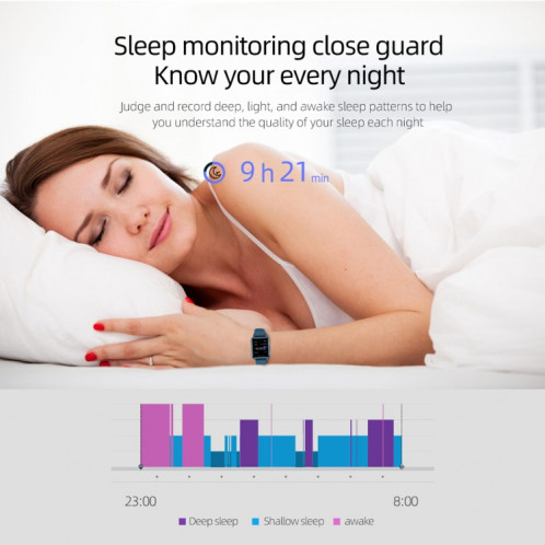 Montre intelligente à écran couleur IPS P8 1,3 pouces, prise en charge de la surveillance de la fréquence cardiaque / surveillance de la pression artérielle / surveillance du sommeil / surveillance de l'oxygène SH602D140-015