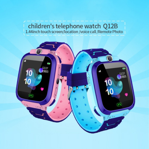 Q12B Montre intelligente à écran couleur de 1,44 pouces pour enfants, prise en charge du positionnement LBS / numérotation bidirectionnelle / premiers secours à une touche / surveillance vocale / application SH730F1663-012