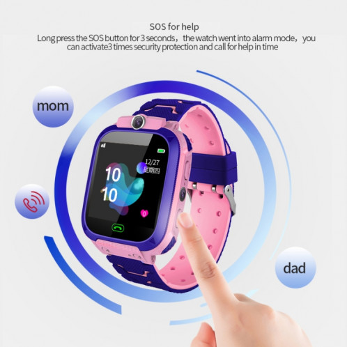 Q12B Montre intelligente à écran couleur de 1,44 pouces pour enfants, prise en charge du positionnement LBS / numérotation bidirectionnelle / premiers secours à une touche / surveillance vocale / application SH730L1634-012