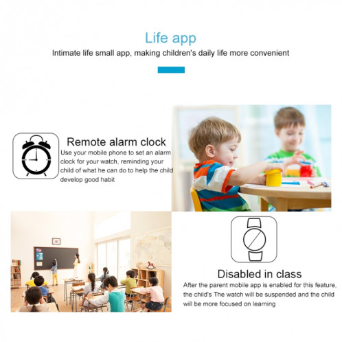 Q120 Montre intelligente à écran couleur de 1,44 pouces pour enfants IP67 étanche, prise en charge du positionnement LBS / numérotation bidirectionnelle / premiers secours à une touche / surveillance vocale / SH731F1802-011