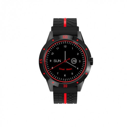 N6 Smart Watch 1.3 pouce écran TFT MTK2502C Bluetooth4.0, bracelet de montre en silicone, moniteur de fréquence cardiaque de soutien et podomètre et moniteur de sommeil et rappel sédentaire (rouge) SH560R1358-016