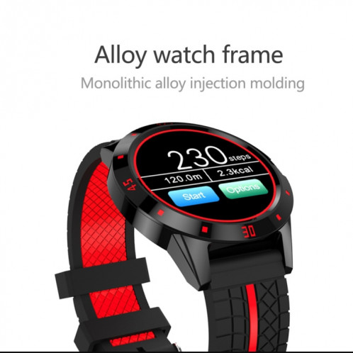 N6 Smart Watch 1.3 pouce écran TFT MTK2502C Bluetooth4.0, bracelet de montre en silicone, moniteur de fréquence cardiaque de soutien et podomètre et moniteur de sommeil et rappel sédentaire (rouge) SH560R1358-016