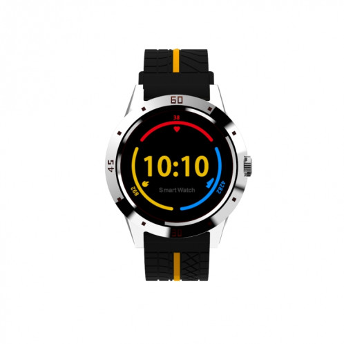 N6 Smart Watch 1.3 pouces écran TFT MTK2502C Bluetooth4.0, bracelet de montre en silicone, moniteur de fréquence cardiaque de soutien et podomètre et moniteur de sommeil et rappel sédentaire (jaune) SH560Y1752-016