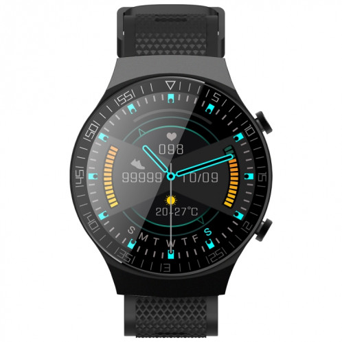 M88 Smart Watch pour les hommes, Soutenir la fréquence cardiaque / la pression artérielle / la surveillance de l'oxygène et la surveillance du sommeil et le rappel sédentaire (noir) SH738B384-08
