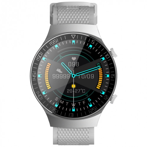 M88 Watch Smart pour hommes, Soutenir la fréquence cardiaque / la pression artérielle / la surveillance de l'oxygène et la surveillance du sommeil et le rappel sédentaire (argent) SH738S165-08