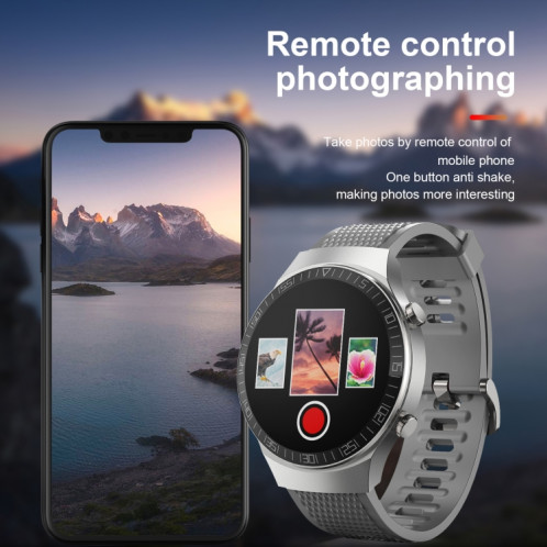 M88 Watch Smart pour hommes, Soutenir la fréquence cardiaque / la pression artérielle / la surveillance de l'oxygène et la surveillance du sommeil et le rappel sédentaire (argent) SH738S165-08