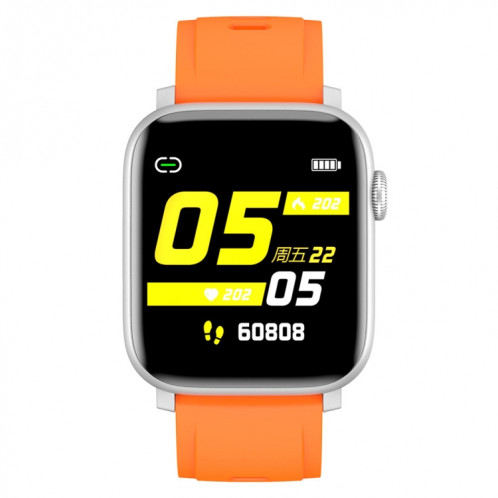 SE02 Watch Smart Smart Smart, Récompense cardiaque / pression artérielle / Surveillance de l'oxygène sanguine et de surveillance du sommeil et de rappel sédentaire (Orange) SH739E1988-08