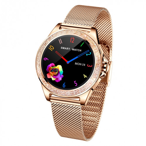 M6003 En acier inoxydable Mesh Strap Mode Smart Watch pour Femmes, Support Sauvegarde cardiaque Surveillance et podomètre & Surveillance du sommeil et calories (or rose) SH40RG1695-07