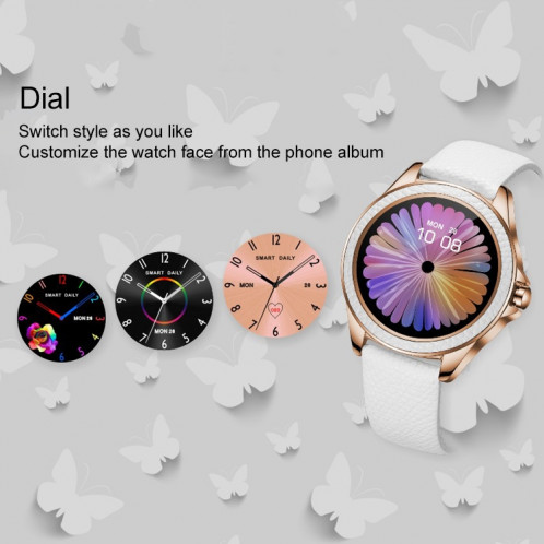 M6009 Glitter Strap Strap Strap Mode Smart Watch pour Femmes, Soutenez la surveillance de la fréquence cardiaque et le podomètre et la surveillance du sommeil et des calories (argent) SH741S196-07